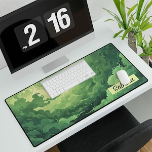 Primordial Earth Desk Mat, Custom Name Desk Mat, Cute Gaming Mouse Pad, Gamer Girl Desk Accessories, Gifts for Gamers