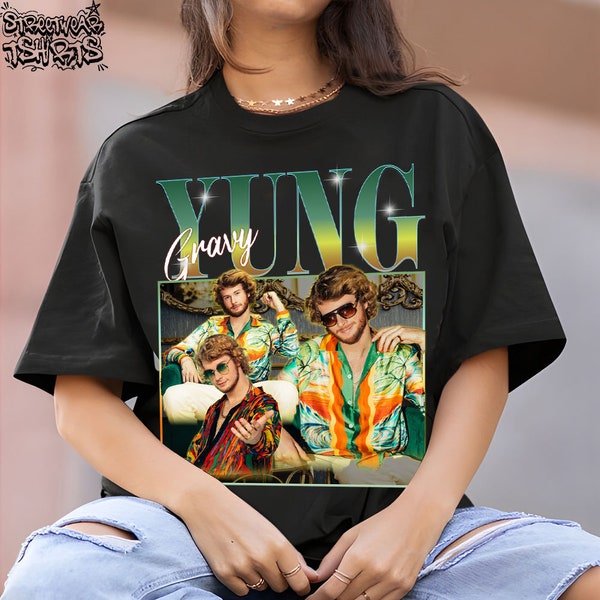 Yung Gravy Vintage Graphic 90s Tshirt, Rapper Homage Graphic T-shirt Unisex, Bootleg Retro 90's Fans Tee, Custom Photo Shirt