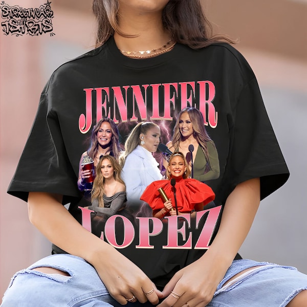 Jennifer Lopez  Vintage Graphic 90s Tshirt, Singer and Actress Homage Graphic T-shirt Unisex, Bootleg Retro 90's Fans Tee,Custom Photo Shirt