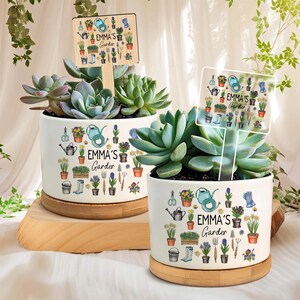 Grandma Plant Pot, Gardening Gift for Grandma, Cute Flower Pot With Garden, Planter For Garden Lover, Plant Pot Decor, Garden Gift Plant Pot