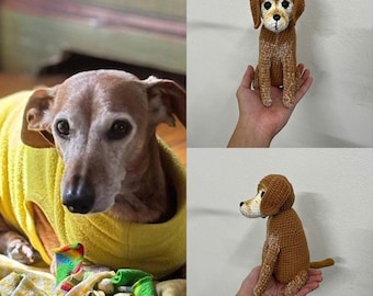 Custom Greyhound or Whippet Crochet Plush – Personalized Dog Replica – Italian Greyhound Amigurumi – Handmade Pet Keepsake Gift From Photo