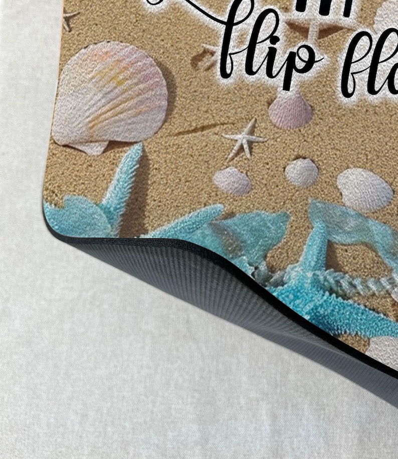 Life is Better in Flip Flops Doormat, Beach House Door Mat, Printed ...