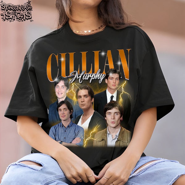 Cillian Murphy  Vintage Graphic 90s Tshirt, Actor Homage Graphic T-shirt Unisex, Bootleg Retro 90's Fans Tee, Custom Photo Shirt