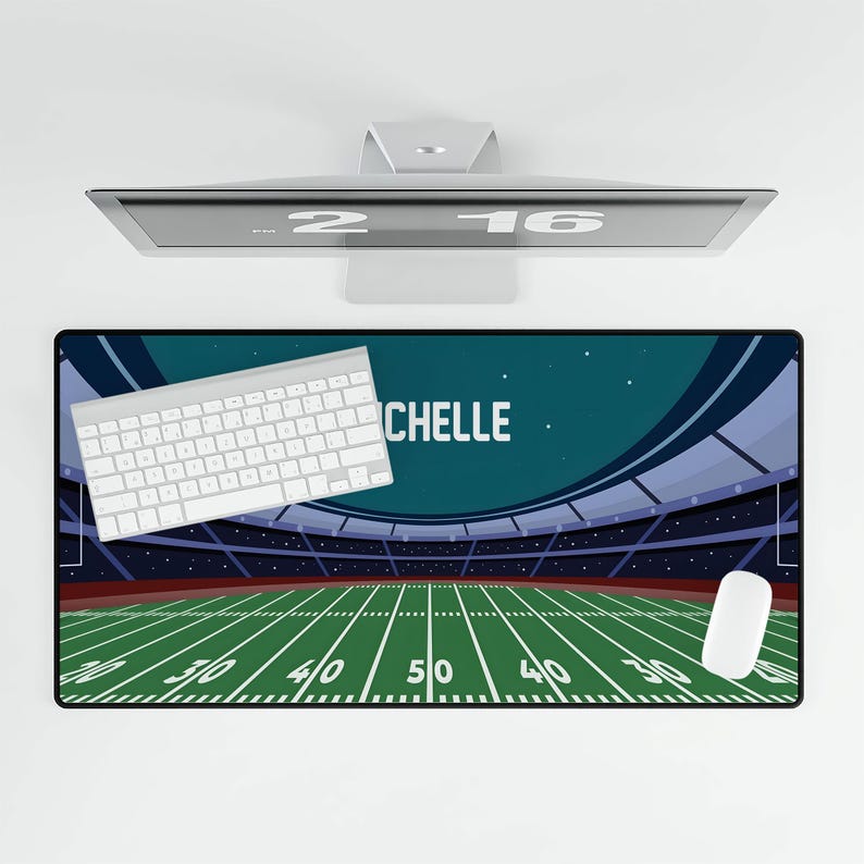 American Football Field Deskmat, Personalized Football Mouse Pad ...