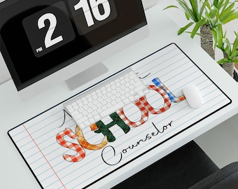 School Counselor Personalized Deskmat, School Counselor Mouse Pad, Custom School Counselor Gift, School Counselor Desk Accessories