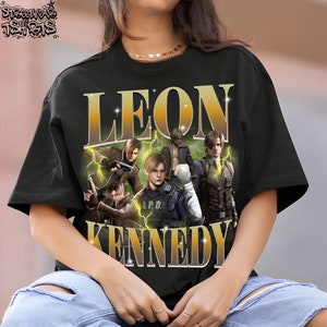 Leon S. Kennedy  Vintage Graphic 90s Tshirt, Resident Evil Homage Graphic T-shirt Unisex, Bootleg Retro 90's Fans Tee, Custom Photo Shirt