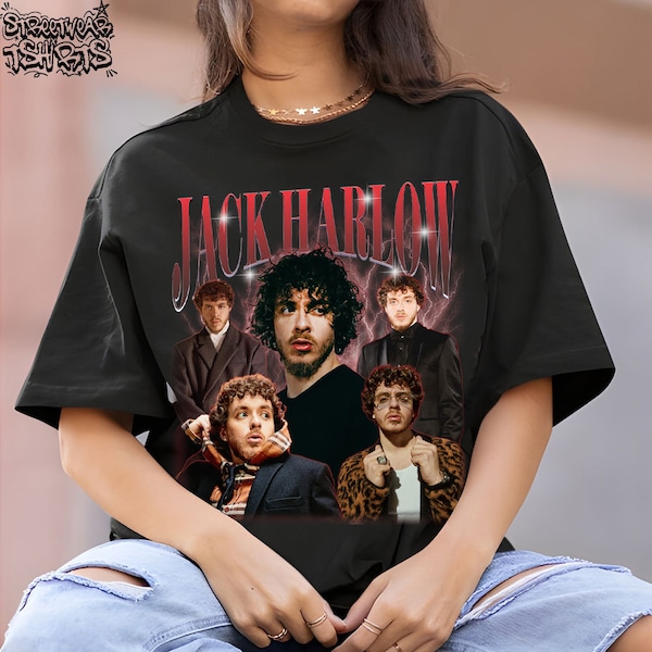 Jack Harlow Vintage Graphic 90s Tshirt, Rapper Homage Graphic T-shirt Unisex, Bootleg Retro 90's Fans Tee, Custom Photo Shirt