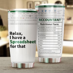 Accountant Gifts Spreadsheet Tumbler, Accountant Gifts for Women Men CPA Coworkers, Ohh This Calls for A Spreadsheet for Boss Tumbler