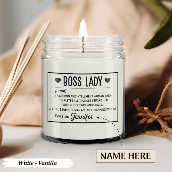 Boss Lady Candle, Boss Day Gift For Women, Gifts For Boss Female, Boss Gift For Women, Boss Lady Soy Wax Candle, Boss Gifts For Her