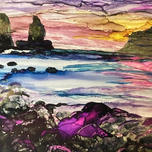 Talisker Beach  Isle Of Skye Scotland Scottish Giclee Art Print fine art print Landscape Gift Art Room decor
