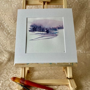 Watercolour Original Abstract Impressionistic Signed and Mounted Painting