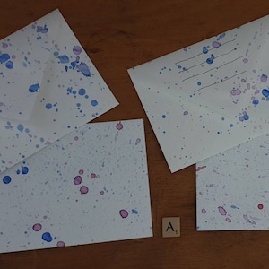 Sobres con diseño de acuarela para cartas o postales - rayados - material de alta calidad - formato C6