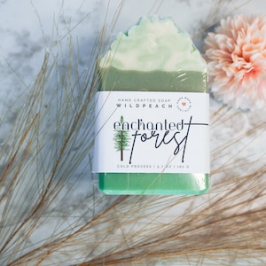 Enchanted Forest Frosted Soap, Berries and Woods Cold Process Soap Bar, Handmade Small Batch Soap, Spring Fairycore Soap for Gift