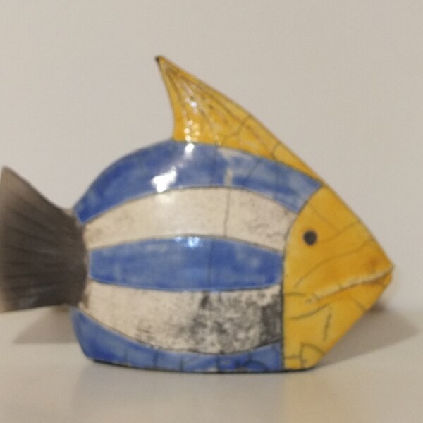 poisson couleur, raku