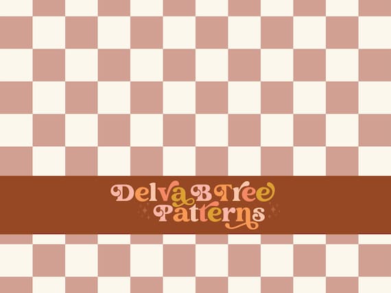 Dusty Rose Checkerboard Repeat Pattern for Commercial Use Muted