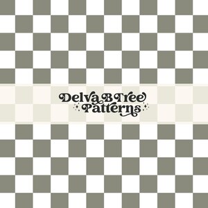 Khaki Green Checker Seamless File, Retro Checkerboard Repeat Pattern Tile, Checked Seamless Papers, Custom Fabric Printing, Digital Download