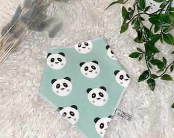 The Panda Baby Bib - Mint Green