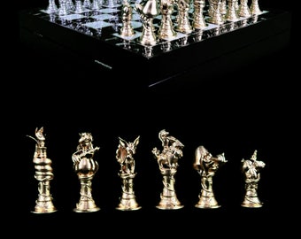 Poke Chess Set With Chessboard Personalized Multicolor Poke Character Chess Set | Customizations Available