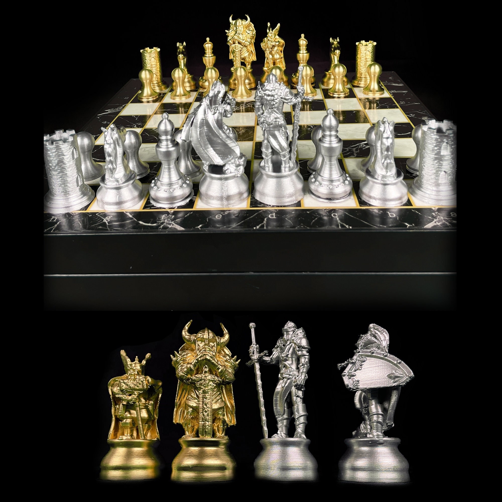 Medieval Metal Chess Set Wooden Chessboard Adult Children Metal Chess  Pieces Family Games Toys Interior Decoration Gifts - Chess Games -  AliExpress