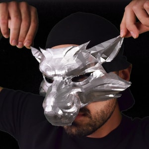 Animal Wolf Mask  Cosplay  Face Adjustable Rubber BucklePersonalized Wolf Mask | Customizable Color Option
