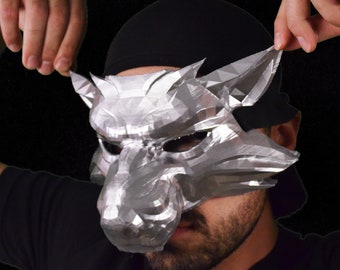 Animal Wolf Mask  Cosplay  Face Adjustable Rubber BucklePersonalized Wolf Mask | Customizable Color Option
