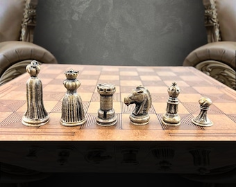 Metal Wooden Chess Set With Chess Board Different Chess Set | Customizations Available