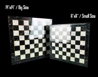 Chess table with Storage BoxMarble Design Chessboard With Chest14.1 X 14.1 Inches Chessboard