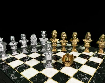 Game Of Chess Set With Chessboard Personalized Thrones Chess Set | Customizations Available