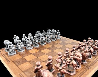 Metall Indian personalisierte Schachset mit Schachbrett Indian Chess Set | Anpassungen verfügbar