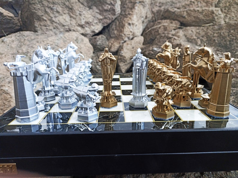 HP Wizard Chess Set With Chessboard-wizard Fan Chess - Etsy