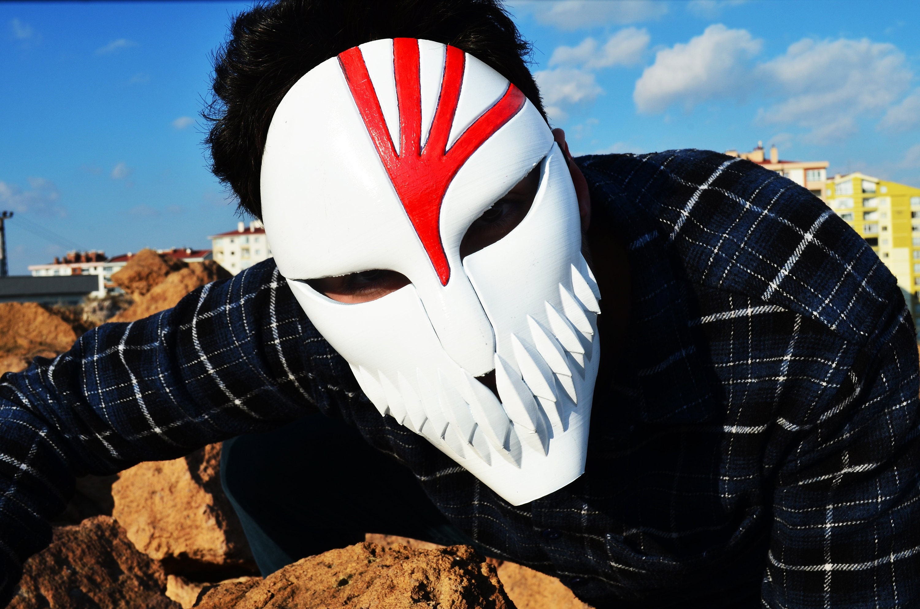 Maschera per travestimenti da festa in maschera Bleach Ichigo Kurosaki 