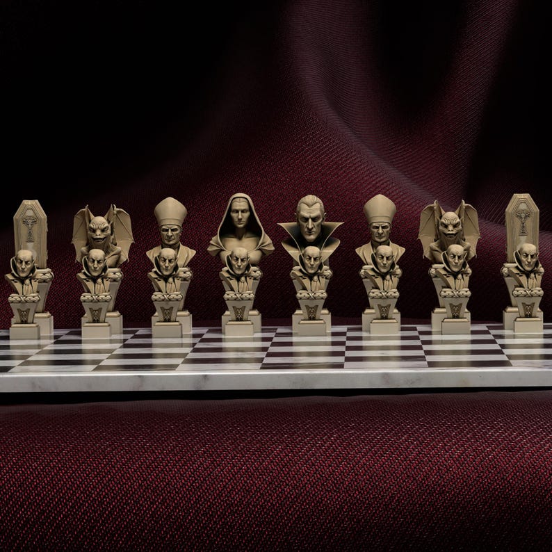 3D File Dracula Figure Chess Set, Fan Art STL File (digital Download ...