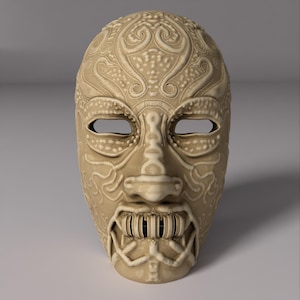 Death Eater 3D Printable Full Face Mask -3D Costume Cosplay Full Face Death Eater Mask STL File format