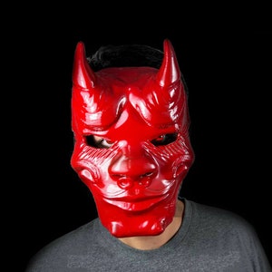 Devil Halloween Cosplay Mask Hunter Hell Demons Horror Costume Mask | Customizable Color Option