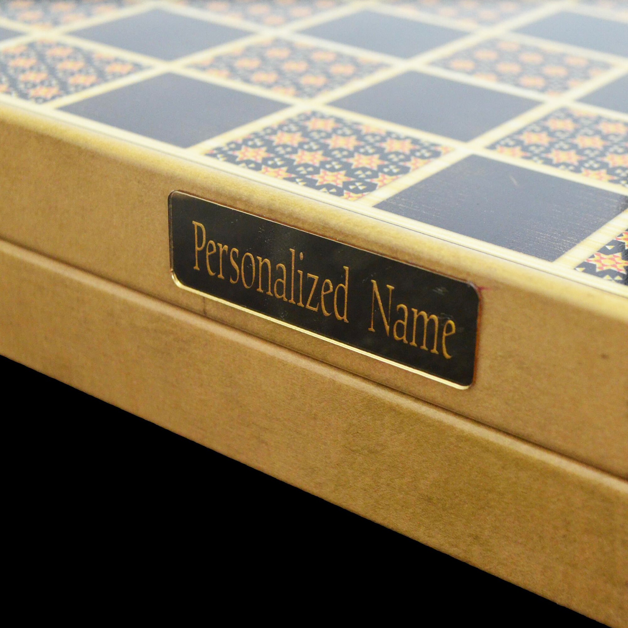 Metal Gift Chess Set With Chessboard - Personalized Name Plate ...