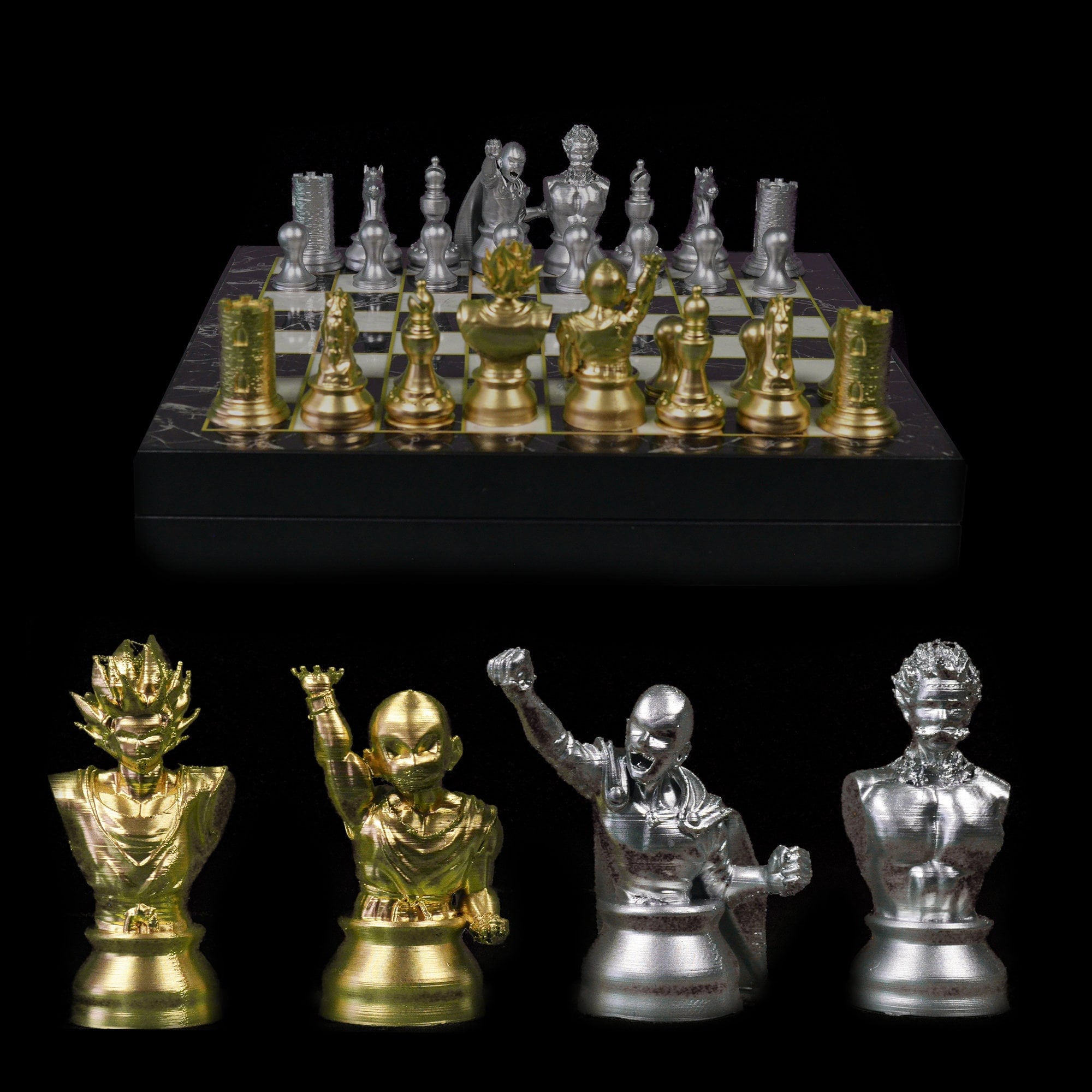 Go Super Saiyan with This Collectible Dragon Ball Z Chess Set