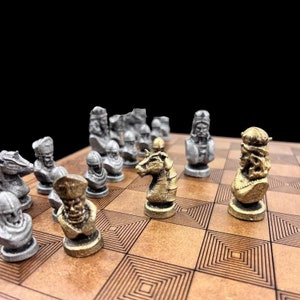 Metal Greek Roma Knight Chess Set With Chess Board Chevalier Chess Set ...