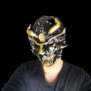 Dragon Cosplay Mask: Japanese Hunter Theme Halloween Costume