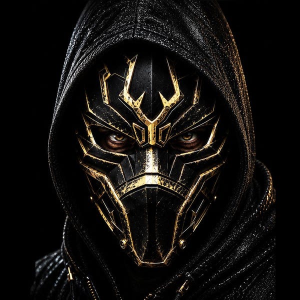 Cyberpunk Oni Mask, Futuristic Samurai Mask Customizable Color Option