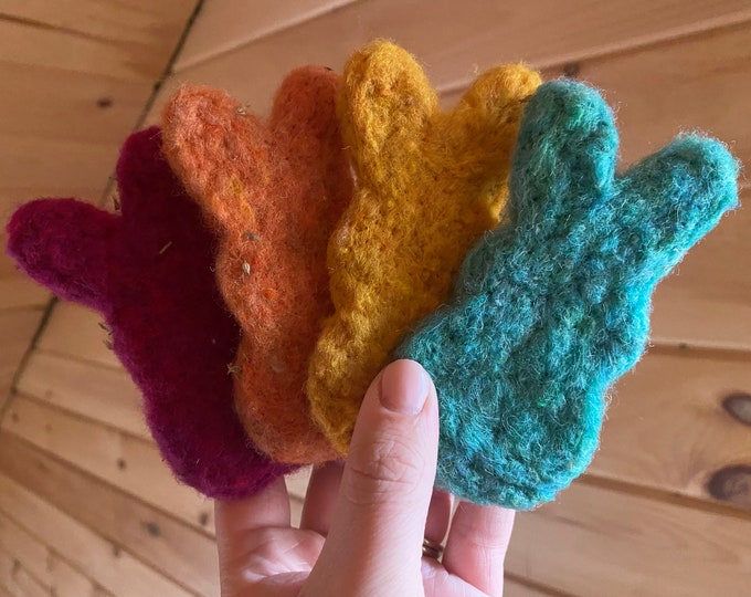 Bunny Shaped Needle Felt Cat Toys, Wool Catnip Cat Toys, Catnip Toys, Handmade Cat Toys, Wool Cat Toys, Gifts For Your Cat, 2 PACK, Easter