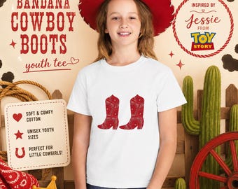 Jessie cowboy boot tshirt red boot shirt Taylor cowboy top Toy Story Jessie tshirt kids cowboy tee swiftie tshirt