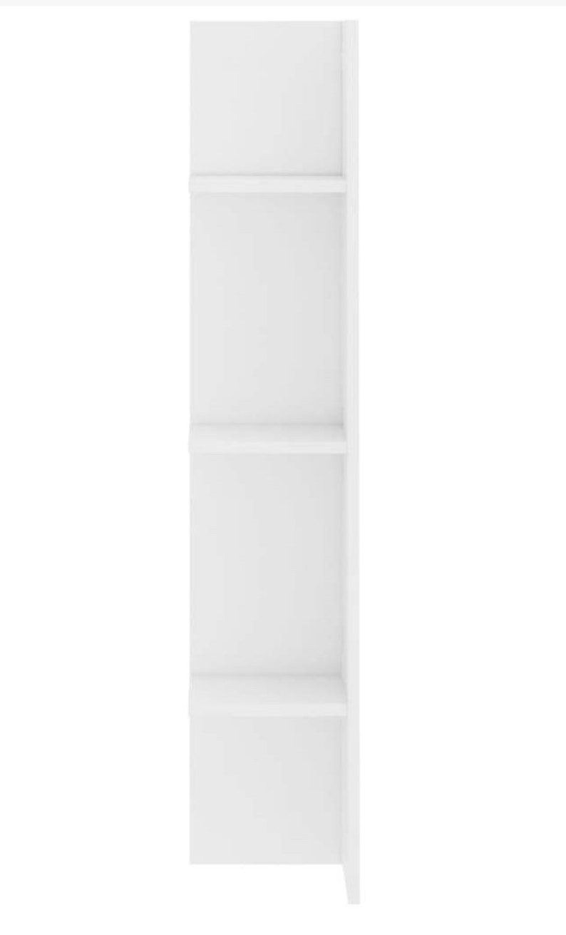 Framed TV With Storage Display Shelves White Etsy