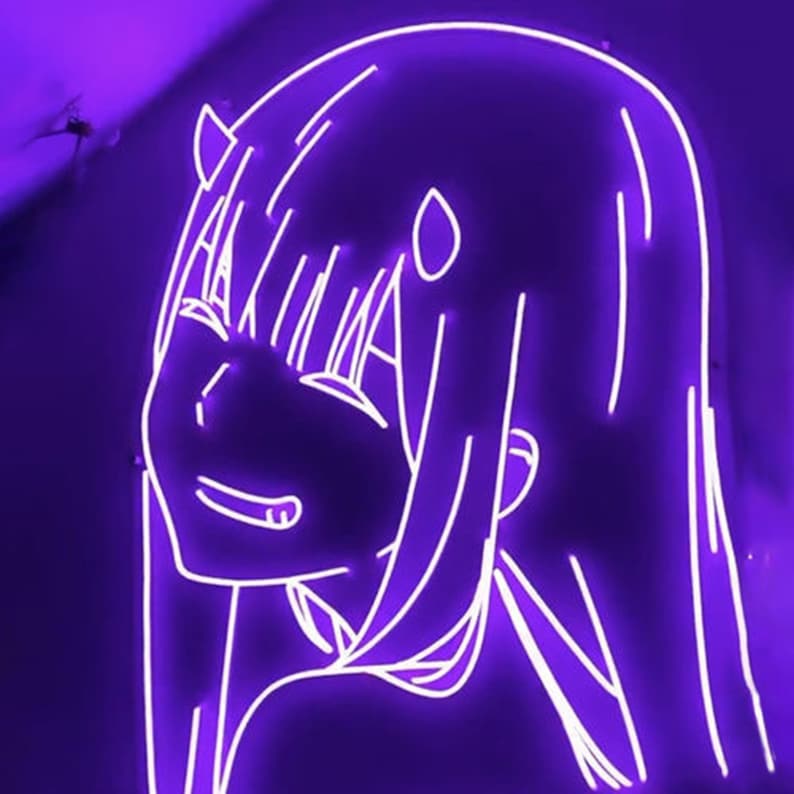 Zero Two Neon Sign Anime Neon Signs Custom LED Neon Light Etsy Singapore