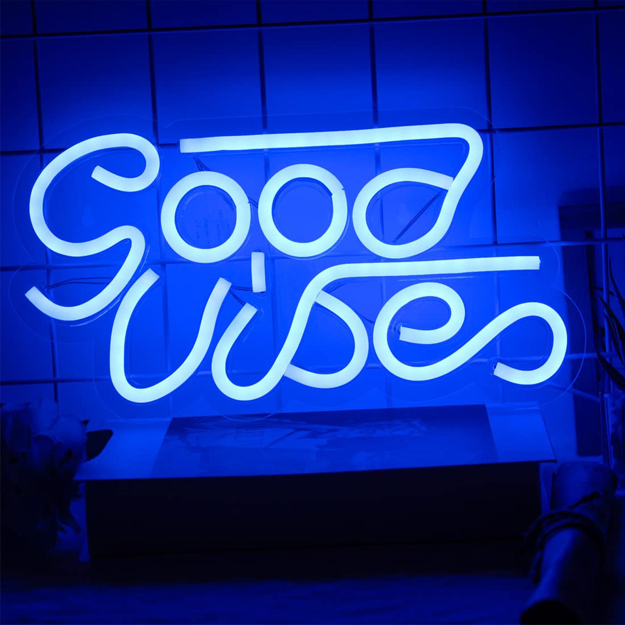 Good Vibes Neon Sign Custom Neon Signs Good Vibes Only LED Etsy