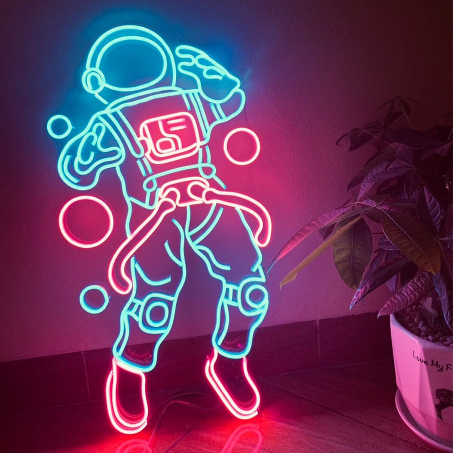 Astronaut Neon Sign Spaceman Neon Signs Custom LED Neon - Etsy UK