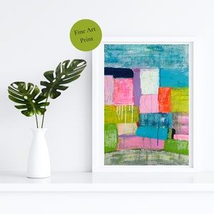 Giclée print - Fine Art Print - art print - colorful art - abstract art print - neon art - color field painting - modern art