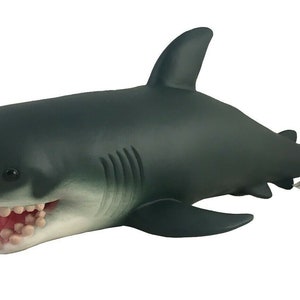 Large Soft Rubber White Shark Toys Sea Animals Party Toy Christmas Xmas New Year Gift for Boys Girls Kids Toddlers 3 21 image 1