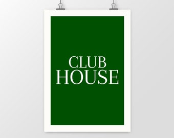 Affiche club house golf