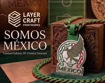 Mexico  World Cup Soccer Necklace • 3D Printed Mexican Eagle Pendant • El Tri Fan Gift • Mexico Football Jewelry • Limited Edition Fanware