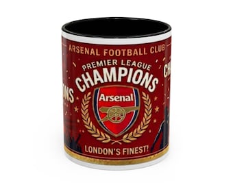 Arsenal Premier League Champions Mug – 2026 Victory Design – The Gunners Coffee Cup – London’s Finest Football Gift – Father's Day Present
